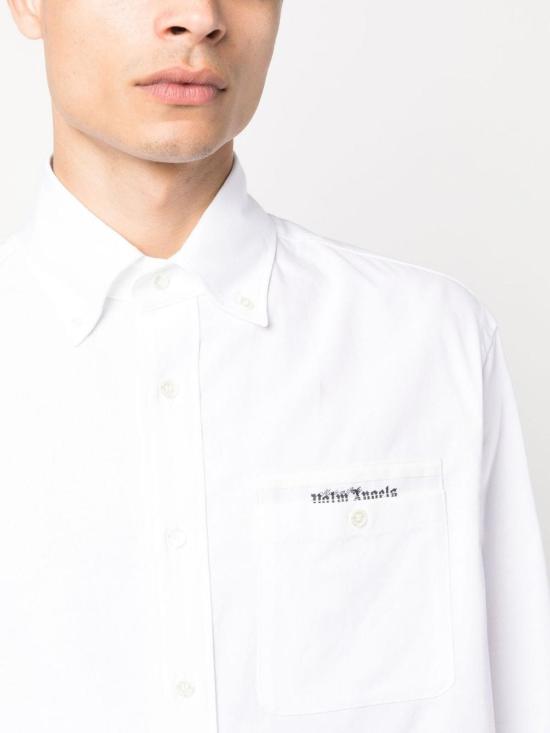  팜앤젤스 긴팔 셔츠 PMGE012E23FAB0010110 White - PALM ANGELS