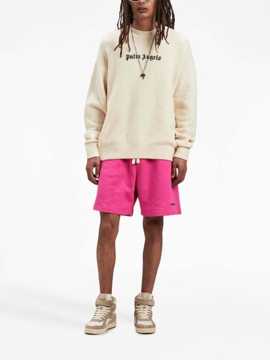 24FW 팜앤젤스 스웨터 PMHE054F23KNI0040110 White - PALM ANGELS