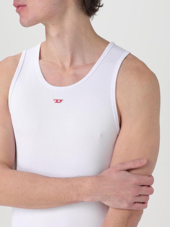 25SS 디젤 민소매 티셔츠 A040880EJAI 100 White - DIESEL