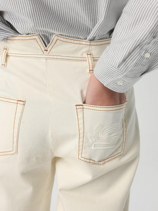 25SS 에트로 팬츠 WRNB0006AU069 W3789 Yellow Cream - ETRO