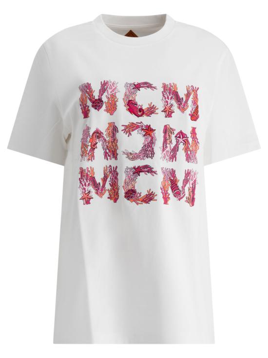 25SS 엠시엠 반팔 티셔츠 MHTFSMM16WHITE White