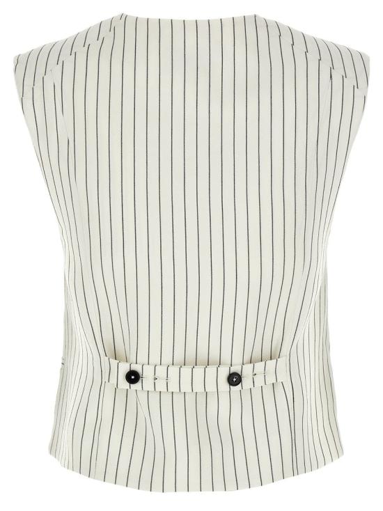 25SS 루루 스튜디오 베스트 VANUAIVORY BLACK STRIPES WHITE - LOULOU STUDIO