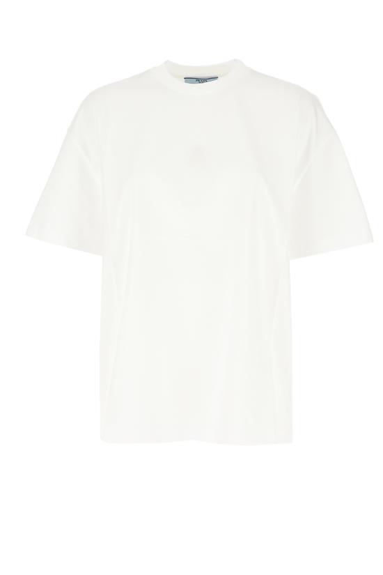 25SS 프라다 반팔 티셔츠 3556B11CD F0009 Bianco