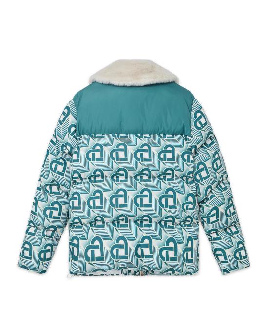  카사블랑카 봄버 자켓 CSBM3FRJK012GN HEART MONOGRAMME GREEN DOM