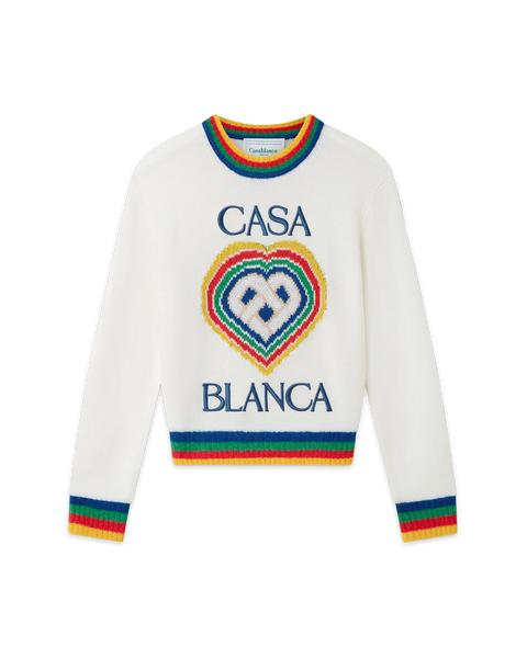  카사블랑카 스웨터 CSBW3FRST004WH WHITE DOM
