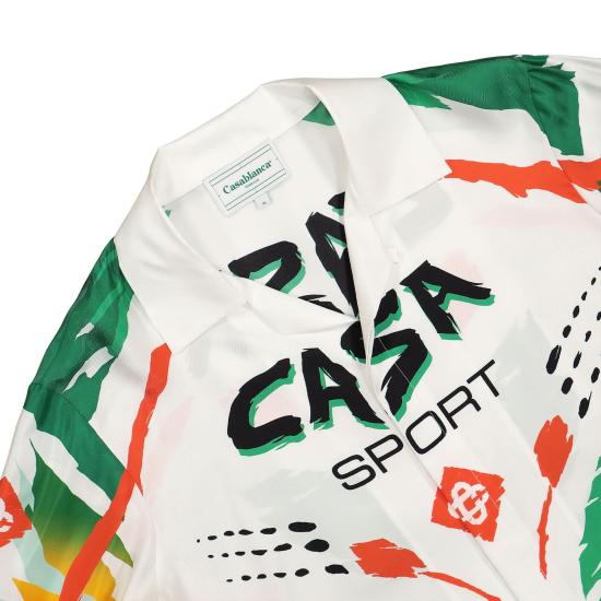  카사블랑카 긴팔 셔츠 CSBM241PRTS015WH CASA MOTO WHITE DOM - CASABLANCA