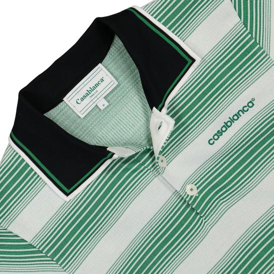  카사블랑카 폴로 티셔츠 CSBM241PRTS004GN GRADIENT STRIPE DOM - CASABLANCA