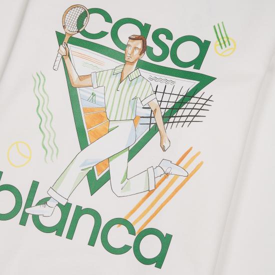  카사블랑카 긴팔 티셔츠 CSBU241PRSW040WH OFF WHITE DOM - CASABLANCA