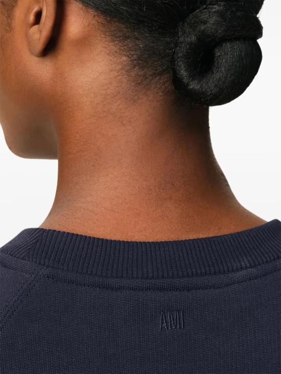  아미 긴팔 티셔츠 E25USW055747 navy - AMI