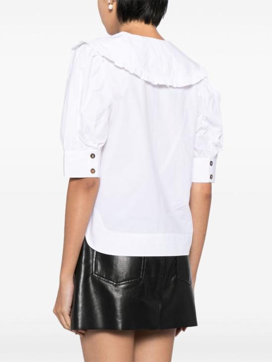  가니 블라우스 F8635151 white - GANNI