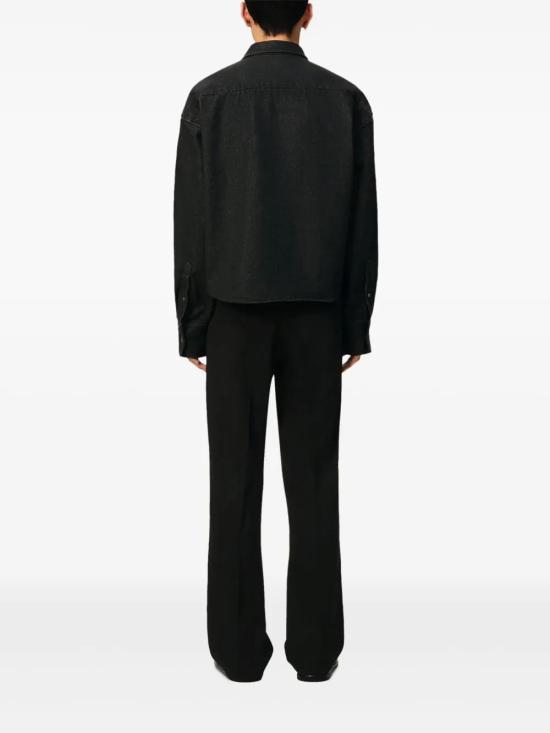  아미 긴팔 셔츠 E25SPUSH143DE0004 black - AMI