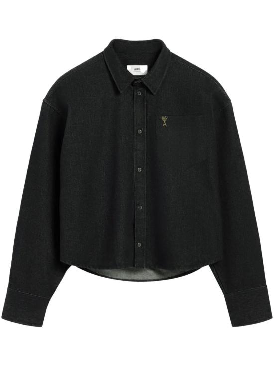  아미 긴팔 셔츠 E25SPUSH143DE0004 black