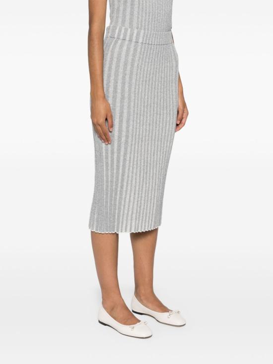  메종키츠네 미디 스커트 MW01510KT1104 blue - MAISON KITSUNE