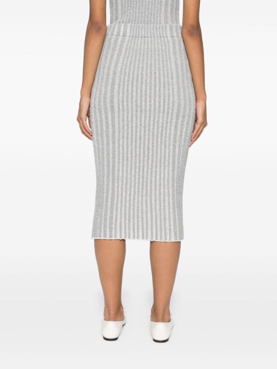  메종키츠네 미디 스커트 MW01510KT1104 blue - MAISON KITSUNE