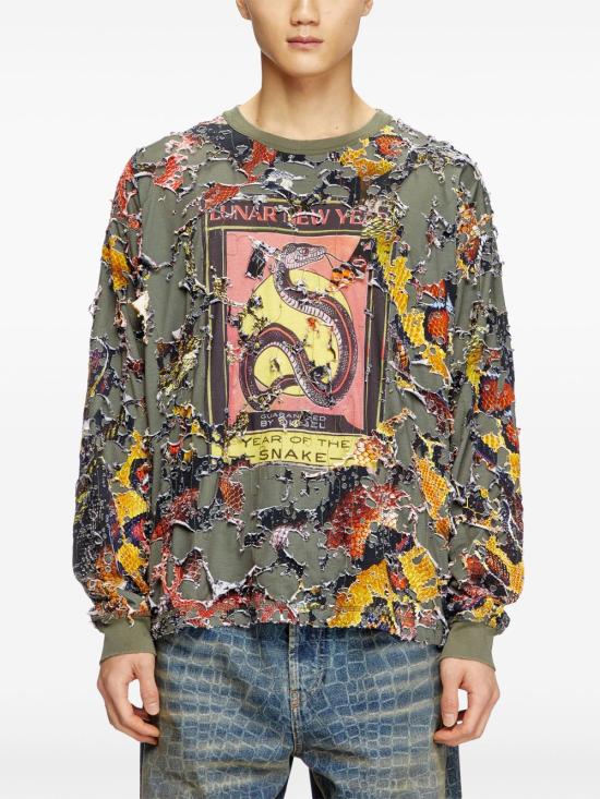  디젤 긴팔 티셔츠 P014650SPBL - DIESEL