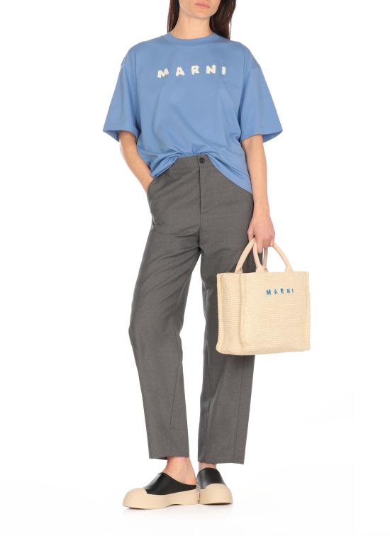 25SS 마르니 반팔 티셔츠 THJET49P13 USCX42SLB26 Light Blue - MARNI