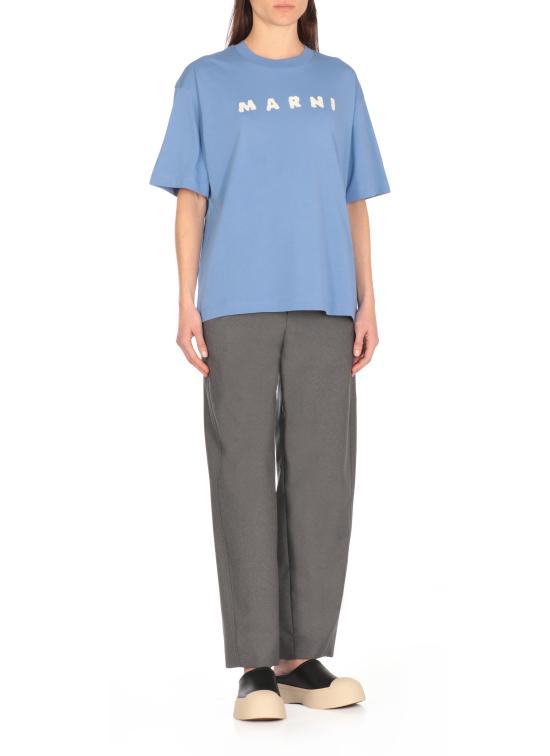25SS 마르니 반팔 티셔츠 THJET49P13 USCX42SLB26 Light Blue - MARNI