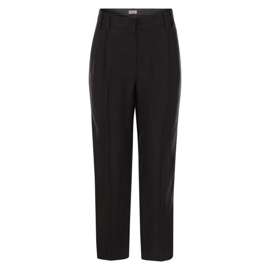 25SS 브루넬로 쿠치넬리 스트레이트 팬츠 MH126P8292 BLACK