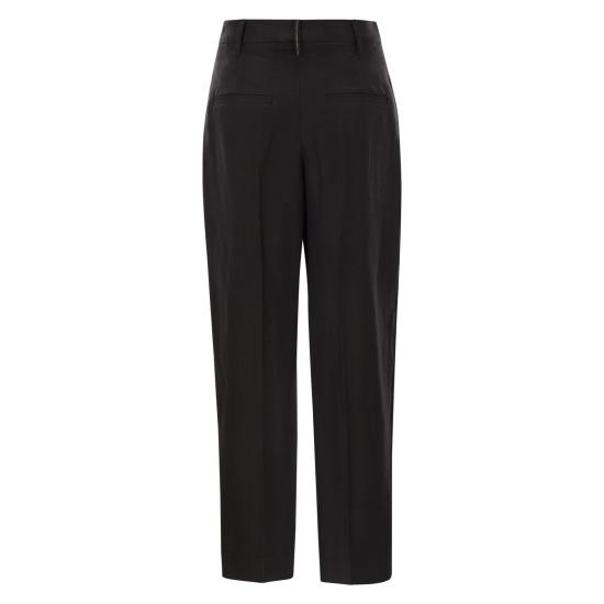 25SS 브루넬로 쿠치넬리 스트레이트 팬츠 MH126P8292 BLACK - BRUNELLO CUCINELLI