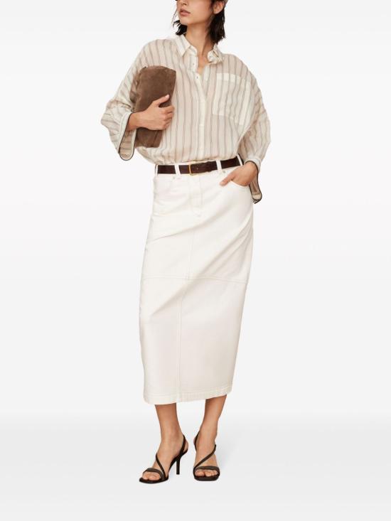  브루넬로 쿠치넬리 블라우스 MH777MJ926C4051 beige - BRUNELLO CUCINELLI