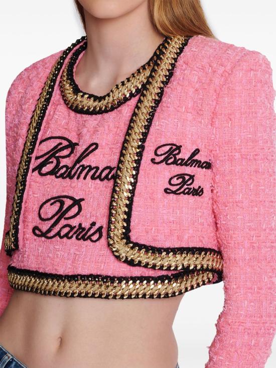  발망 자켓 CF0SD155CE90 pink - BALMAIN