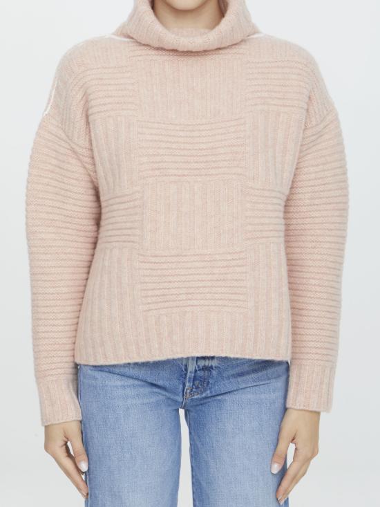  보테가베네타 울 터틀넥 스웨터 751932 PINK