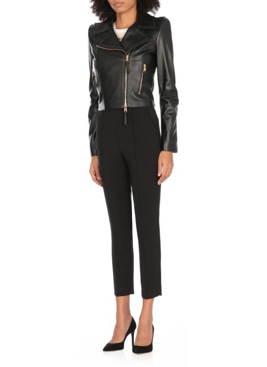 25SS 엘리자베타프랜치 가죽 자켓 GD47Z51E2 110 Black - ELISABETTA FRANCHI