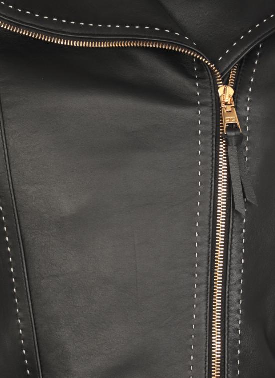 25SS 엘리자베타프랜치 가죽 자켓 GD47Z51E2 110 Black - ELISABETTA FRANCHI