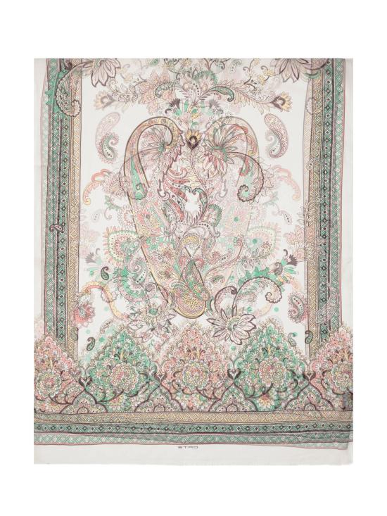 25SS 에트로 머플러/스카프 WATA0010AK798 X0802 STAMPA FDO BIANCO