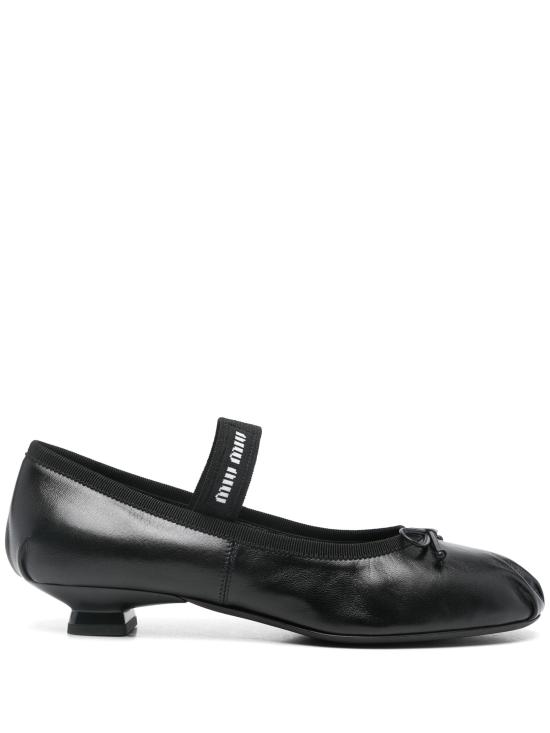 25SS 미우미우 플랫 슈즈 5I348EF025011 F0002 NERO