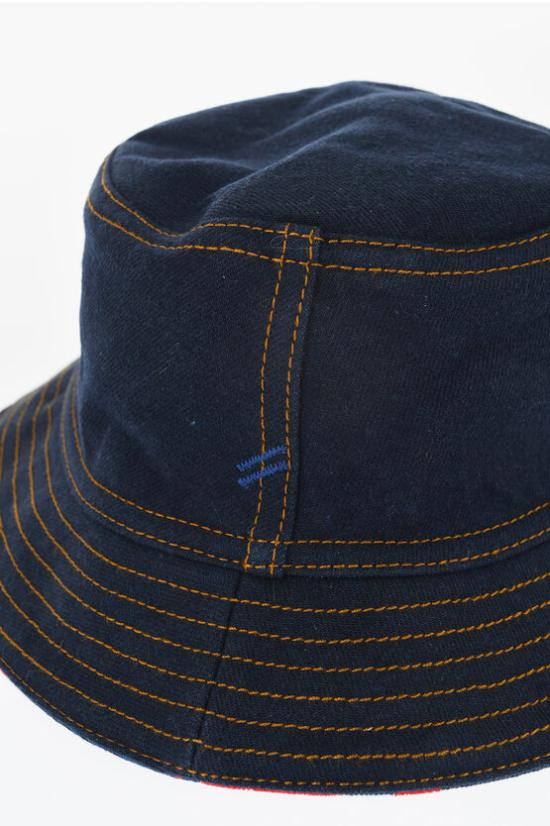  버버리 버킷햇 8082576 B7308 INDIGO PILLAR Blu Rosso - BURBERRY