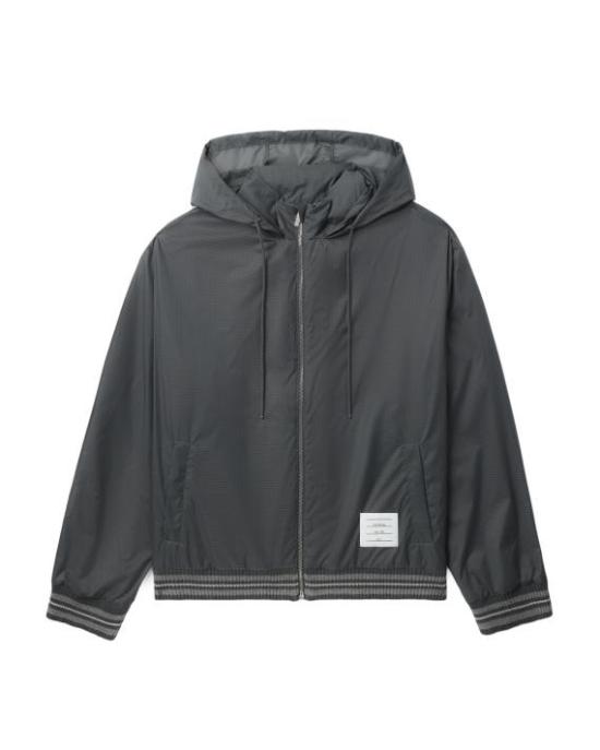  톰브라운 립스탑 오버사이즈 집업 자켓 MJT496A06859045 DOM