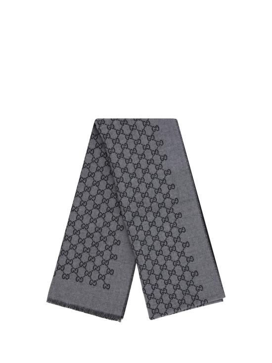 26FW 구찌 GG 자카드 울 머플러 3912464G200 1160 GREY - GUCCI