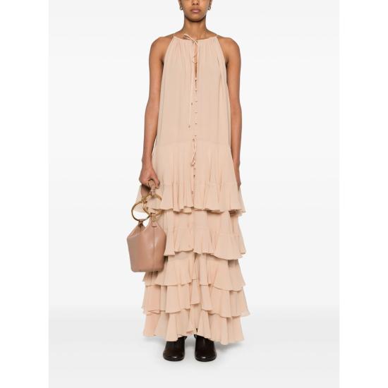 25SS 끌로에 롱 원피스 25SRO54117 27A NEUTRALS - CHLOE