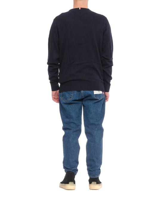 26SS 타미힐피거 스웨터 토미 힐피거 남성용 코튼 캐시미어 풀오버 MW0MW28046 DW5 - TOMMY HILFIGER