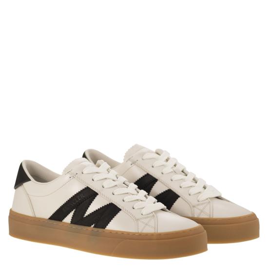  몽클레어 모나코2 스웨이드 누벅 스니커즈 K109A4M00180 WHITE BLACK - MONCLER