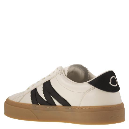  몽클레어 모나코2 스웨이드 누벅 스니커즈 K109A4M00180 WHITE BLACK - MONCLER