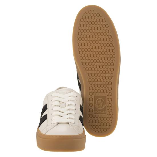  몽클레어 모나코2 스웨이드 누벅 스니커즈 K109A4M00180 WHITE BLACK - MONCLER