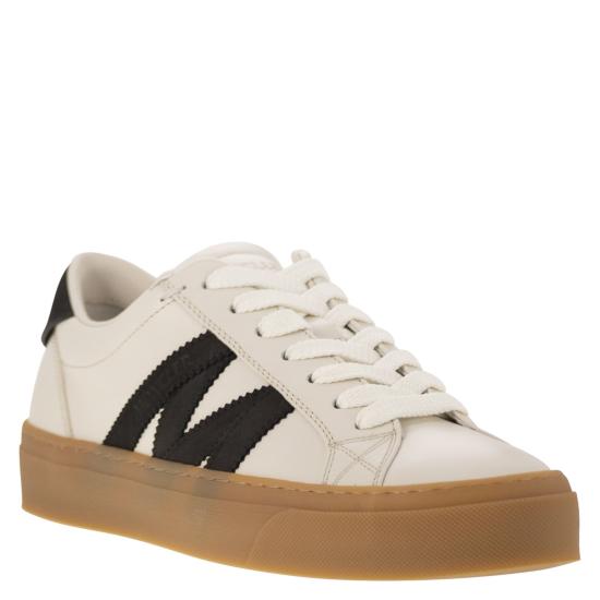  몽클레어 모나코2 스웨이드 누벅 스니커즈 K109A4M00180 WHITE BLACK - MONCLER