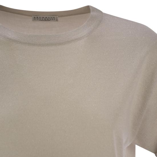  브루넬로 쿠치넬리 스파클링 캐시미어 실크 니트 티셔츠 M41810000 ICE - BRUNELLO CUCINELLI