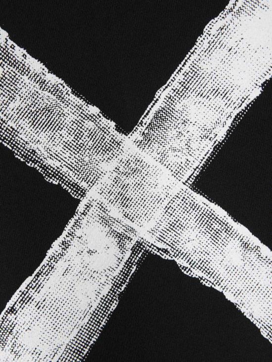 25SS 오프화이트 긴팔 티셔츠 OMBA054S25FLE004 1001 BLACK WHITE - OFF WHITE