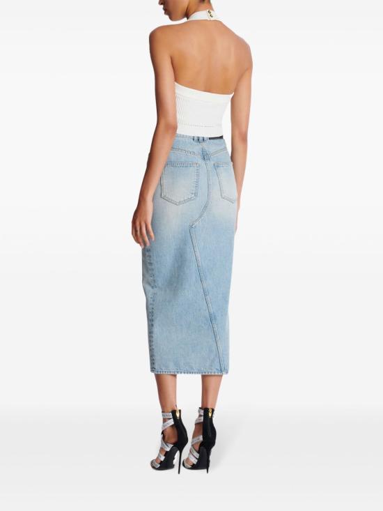 25SS 발망 민소매 티셔츠 EF1AA380KI10 0FA White - BALMAIN