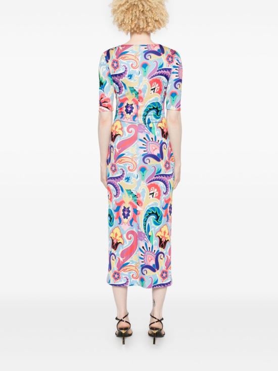 25SS 에트로 미디 원피스 WRHA0145 99IAD11X0887 Clear Blue - ETRO