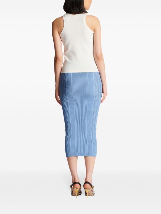 25SS 발망 민소매 티셔츠 DF1EB045BC49 GAD White - BALMAIN