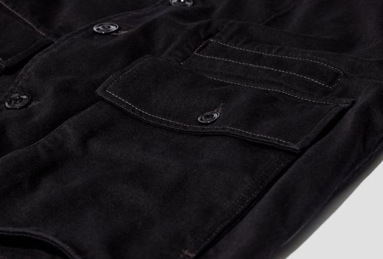 25SS 르메르 자켓 BOXY JACKET - HEAVY BLACK DENIM OW306 LD1031 블랙 - LEMAIRE