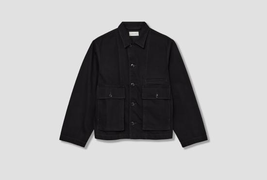 25SS 르메르 자켓 BOXY JACKET - HEAVY BLACK DENIM OW306 LD1031 블랙