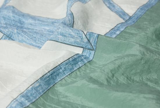 25SS 르메르 머플러/스카프 실크 스퀘어 60 블루 체어 - 드라이 실크 블루 체어 AC1223 LF1423 그린 - LEMAIRE