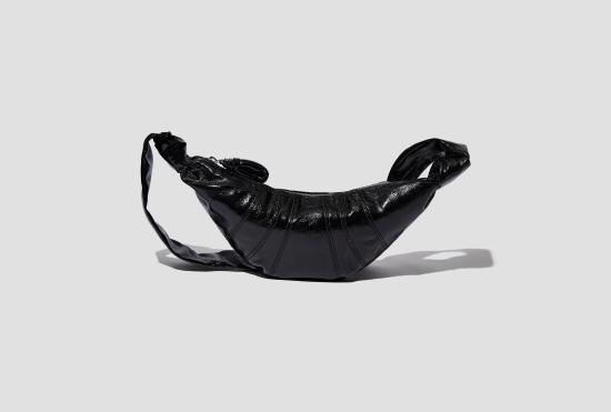 25SS 르메르 크로스백 작은 크루아상 백 - 코팅 코튼 BG0003 LF1329 블랙