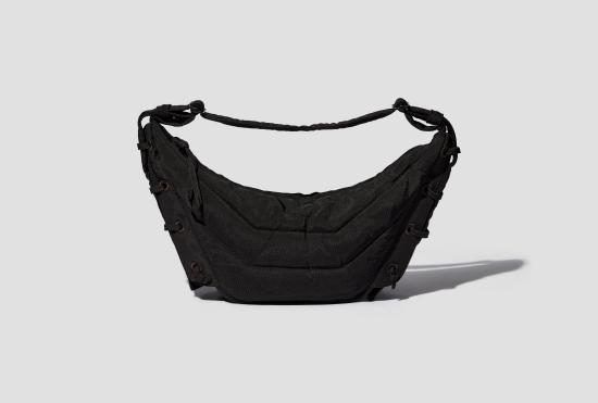 25SS 르메르 숄더백 작은 소프트 게임백 - WR 나일론 캔버스 BG293 LF1330 다크 브라운