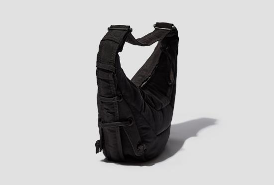 25SS 르메르 숄더백 작은 소프트 게임백 - WR 나일론 캔버스 BG293 LF1330 다크 브라운 - LEMAIRE